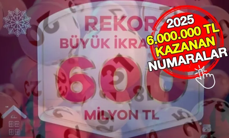 Milli Piyango 6.000.000 TL kazanan numaralar 2025 | Çeyrek, yarım, tam bilet 6.000.000 lira kazananlar sıralı tam liste- Trabzonspor