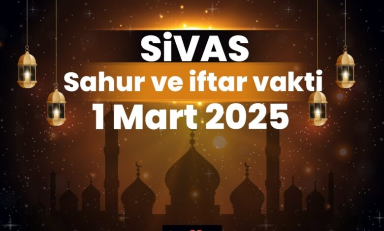 Sivas ezan vakitleri 1 Mart 2025 | Sivas sahur, iftar saati | İMSAKİYE- Trabzonspor