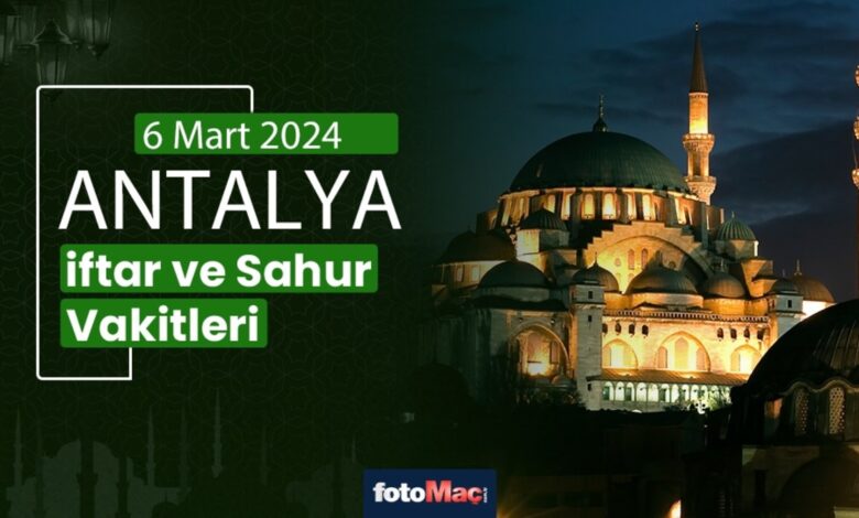 Antalya ezan vakitleri 6 Mart 2025 | Antalya sahur, iftar saati | İMSAKİYE- Trabzonspor