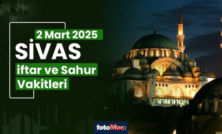 Sivas ezan vakitleri 2 Mart 2025 | Sivas sahur, iftar saati | İMSAKİYE- Trabzonspor
