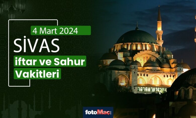 Sivas ezan vakitleri 4 Mart 2025 | Sivas sahur, iftar saati | İMSAKİYE- Trabzonspor