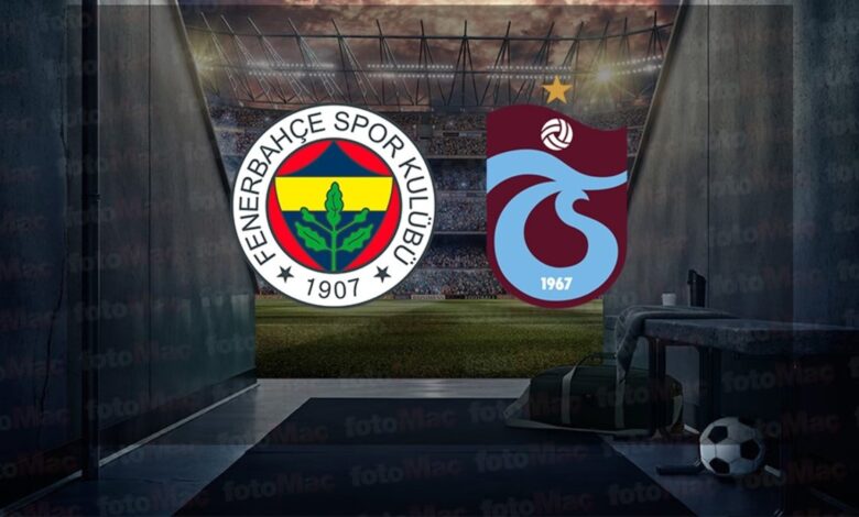 CANLI YAYIN BİLGİLERİ | Fenerbahçe-Trabzonspor maçı ne zaman, saat kaçta? Derbi hangi kanalda canlı yayınlanacak?- Trabzonspor