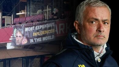 Rams Park'ta Galatasaray taraftarından olay yaratan Mourinho pankartı- Trabzonspor