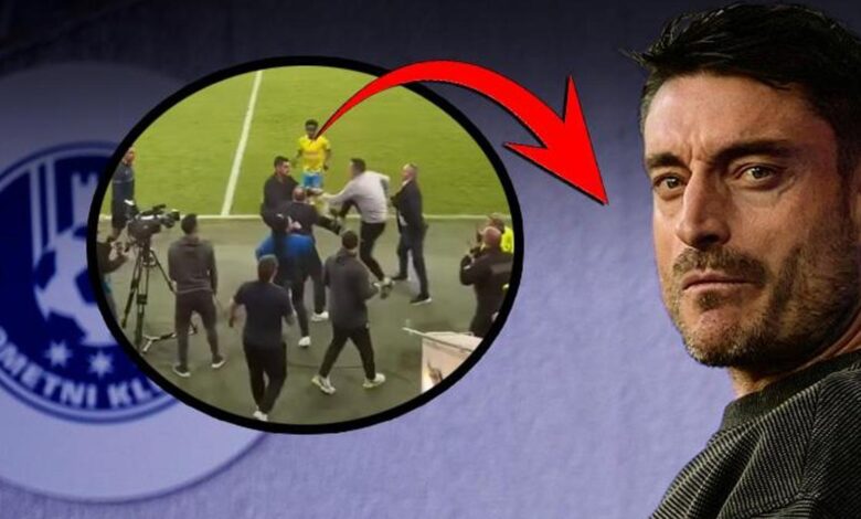 Son düdük çaldı, saha karıştı: Riera kupa finalinde kavga etti- Trabzonspor