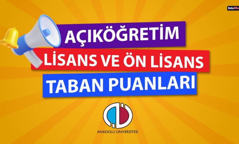 Açıköğretim taban puanları 2025 | AÖF 2 yıllık, 4 yıllık bölümler ve taban puanları- Trabzonspor