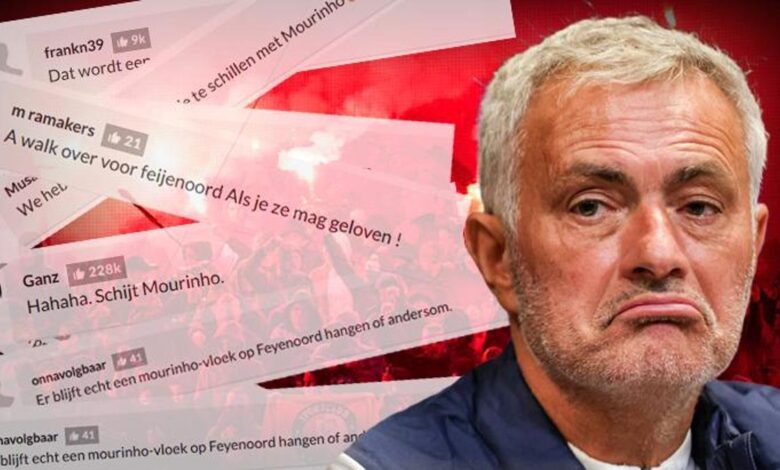 Fenerbahçe ile eşleşen Feyenoord'da taraftarlar haddini aştı! Mourinho'ya ağır sözler: Canı cehenneme- Trabzonspor
