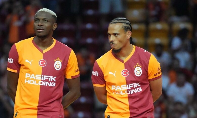 Galatasaray'da Sane ve Osimhen için imza töreni düzenlendi- Trabzonspor