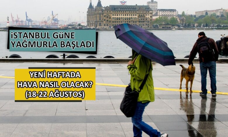 İstanbul yeni haftaya yağmurla başladı! 18 Ağustos Pazartesi hava durumu- Trabzonspor