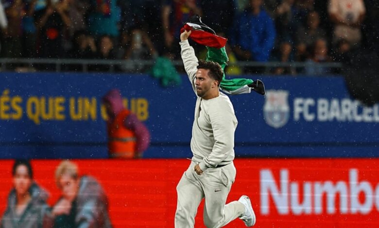 Barcelona-Getafe maçında "Özgür Filistin" eylemi!- Trabzonspor