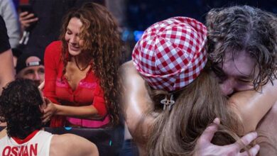 Ebru Şahin ve Cedi Osman’ın çeyrek final sevinci! Bitiş düdüğü sonrası eşine koştu- Trabzonspor