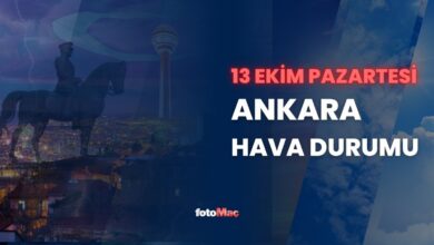 ANKARA HAVA DURUMU: 13 Ekim Pazartesi Ankara'da hava nasıl olacak? Ankara günlük ve 5 günlük hava durumu tahmini!- Olacak.