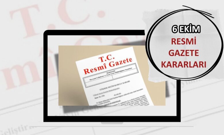 Bugün Resmi Gazete 6 Ekim 2025 Pazartesi | Resmi Gazete kararları- Trabzonspor