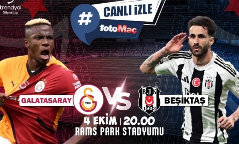Galatasaray Beşiktaş maçı canlı izle | Galatasaray - Beşiktaş maçı ne zaman, saat kaçta? Derbi hangi kanalda?- Trabzonspor