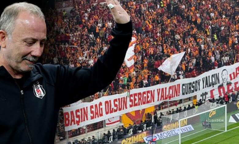 Galatasaray taraftarından derbi öncesi Sergen Yalçın'a anlamlı jest! 'Başın sağ olsun...'- Trabzonspor