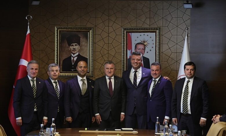 Gençlik ve Spor Bakanı Dr. Osman Aşkın Bak Fenerbahçe yönetimini kabul etti- Trabzonspor