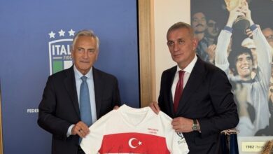 TFF Başkanı Hacıosmanoğlu İtalya Futbol Federasyonu Başkanı Gabriele Gravina'yı ziyaret etti- Trabzonspor