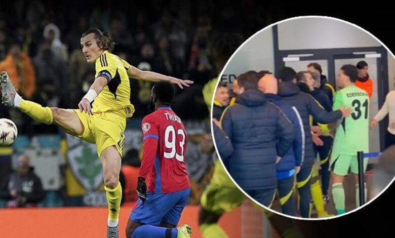 FCSB - Fenerbahçe maçının devre arasında ortalık karıştı! İki taraf arasında tartışma çıktı- Trabzonspor