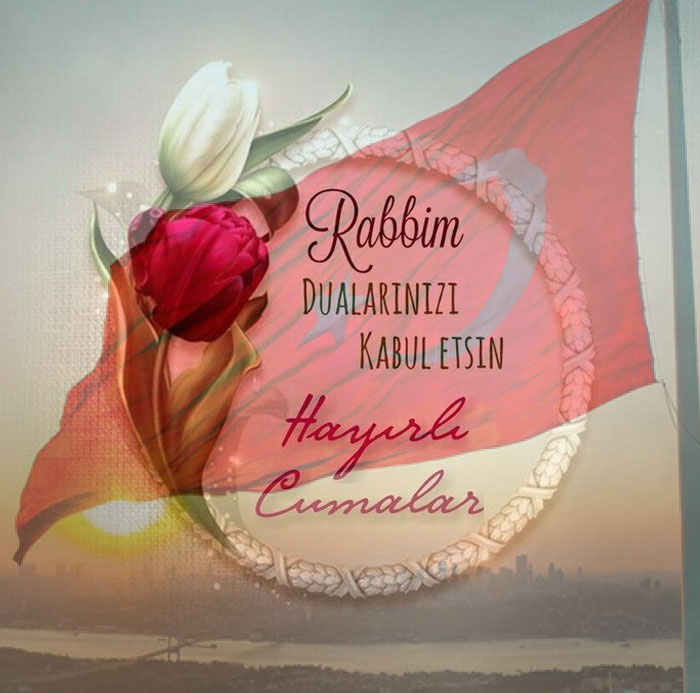 Bayraklı Cuma mesajları | 6 Şubat 2026 resimli, Türk bayraklı Cuma mesajları- Trabzonspor