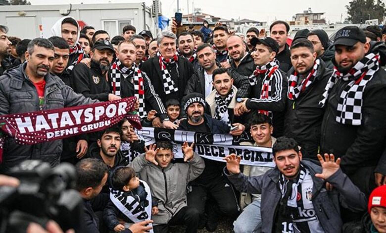 Beşiktaş Kulübü Başkanı Adalı, depremzedelerle bir araya geldi- Beşiktaş