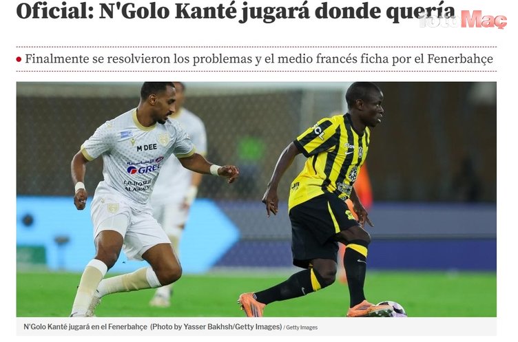 Dış basında gündem Kante! Fenerbahçe'ye transferini böyle duyurdular- Trabzonspor