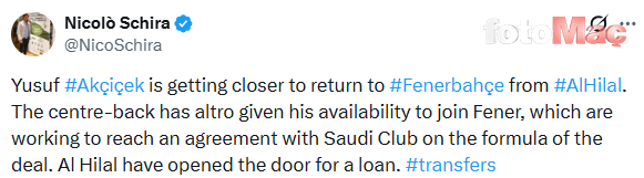 Fenerbahçe'den Yusuf Akçiçek sürprizi! Geri dönmeye yakın- Trabzonspor