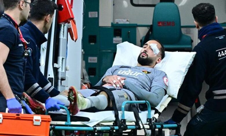 İstanbulspor kalecisi İsa Doğan'ın yüzünde kırık tespit edildi- Trabzonspor