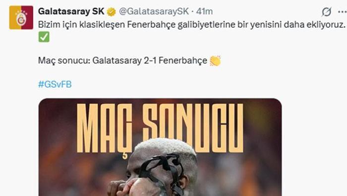 Galatasaray'dan maç sonu art arda göndermeli paylaşımlar! 'Klasikleşen galibiyet' 5 Galatasaray'dan maç sonu art arda göndermeli paylaşımlar! 'Klasikleşen galibiyet'
